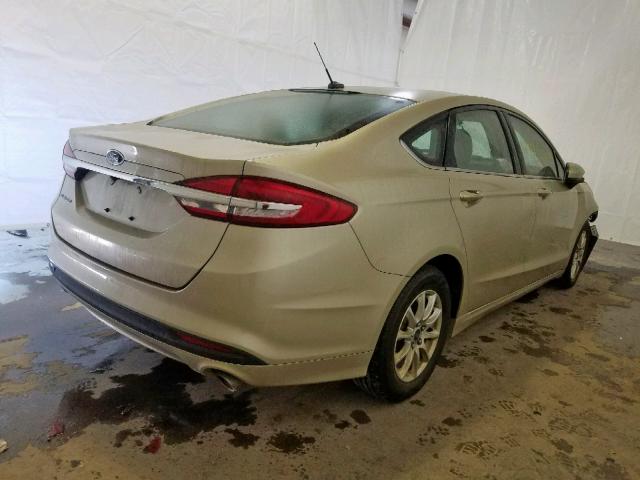 3FA6P0G79HR383365 - 2017 FORD FUSION S GOLD photo 4