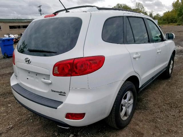 5NMSG73D97H054628 - 2007 HYUNDAI SANTA FE G WHITE photo 4