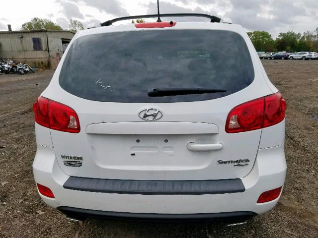 5NMSG73D97H054628 - 2007 HYUNDAI SANTA FE G WHITE photo 9