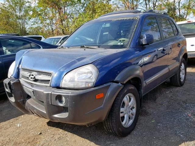 KM8JN72D77U562829 - 2007 HYUNDAI TUCSON SE BLUE photo 2