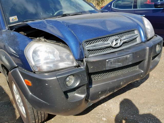 KM8JN72D77U562829 - 2007 HYUNDAI TUCSON SE BLUE photo 9