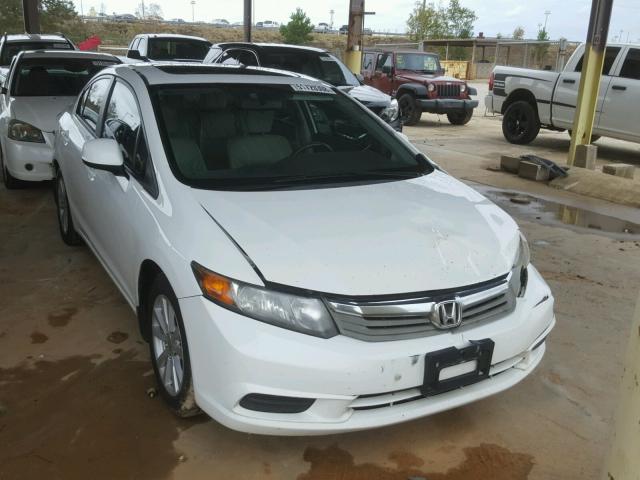 19XFB2F9XCE052432 - 2012 HONDA CIVIC EXL WHITE photo 1