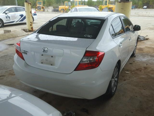 19XFB2F9XCE052432 - 2012 HONDA CIVIC EXL WHITE photo 4