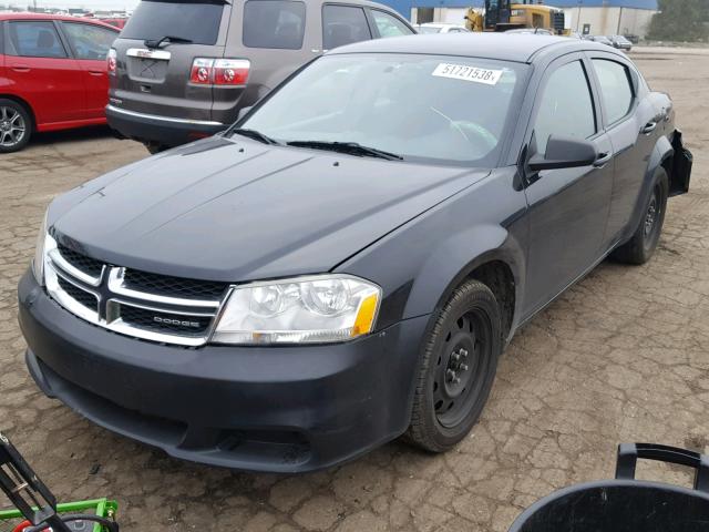 1B3BD4FBXBN579373 - 2011 DODGE AVENGER EX BLACK photo 2