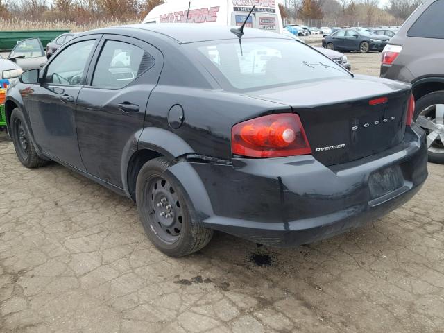 1B3BD4FBXBN579373 - 2011 DODGE AVENGER EX BLACK photo 3