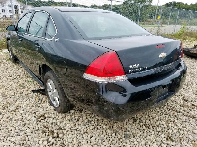 2G1WT55K079304592 - 2007 CHEVROLET IMPALA LT BLACK photo 3