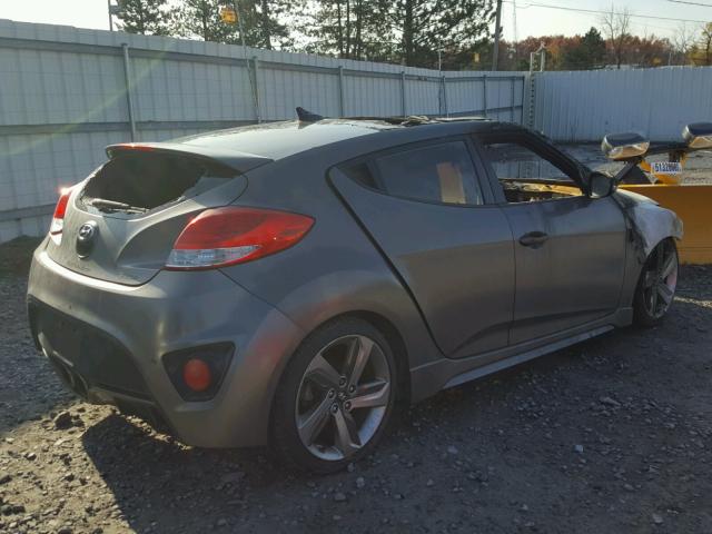 KMHTC6AE2DU116151 - 2013 HYUNDAI VELOSTER T GRAY photo 4