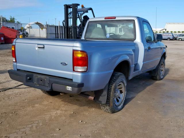 1FTYR11U3WPA95377 - 1998 FORD RANGER BLUE photo 4