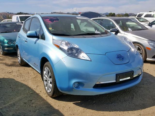 1N4AZ0CP8FC333868 - 2015 NISSAN LEAF S BLUE photo 1