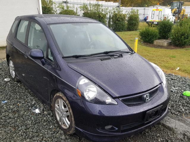 JHMGD38698S058457 - 2008 HONDA FIT SPORT BLUE photo 1