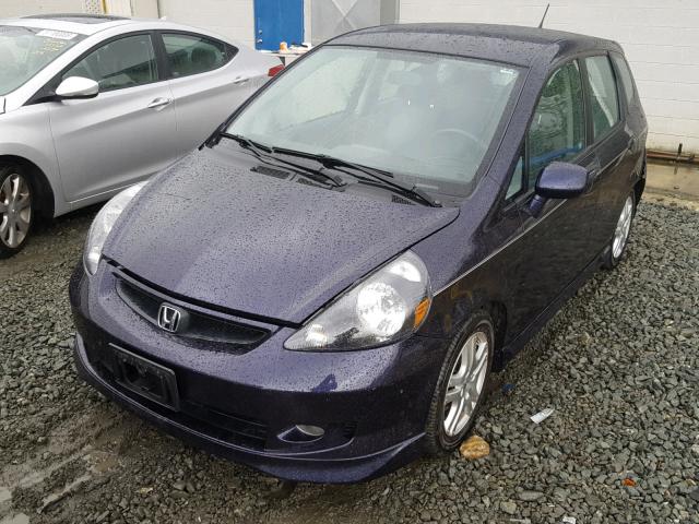 JHMGD38698S058457 - 2008 HONDA FIT SPORT BLUE photo 2