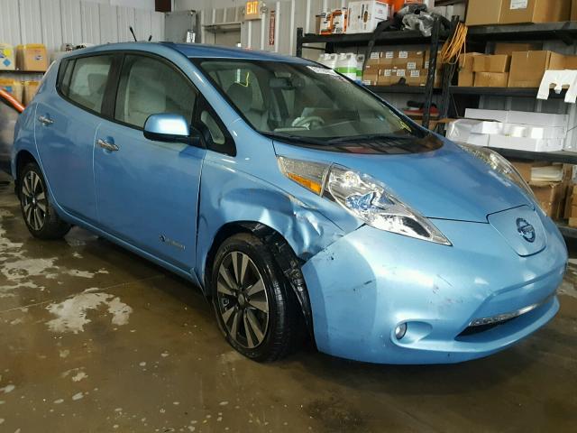 1N4AZ0CPXFC314142 - 2015 NISSAN LEAF S BLUE photo 1