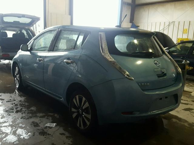 1N4AZ0CPXFC314142 - 2015 NISSAN LEAF S BLUE photo 3