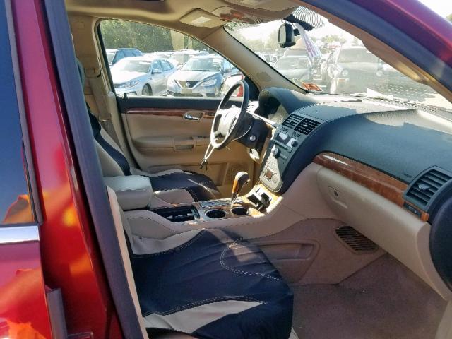 5GZER23767J139097 - 2007 SATURN OUTLOOK XR წითელი ფოტო 5