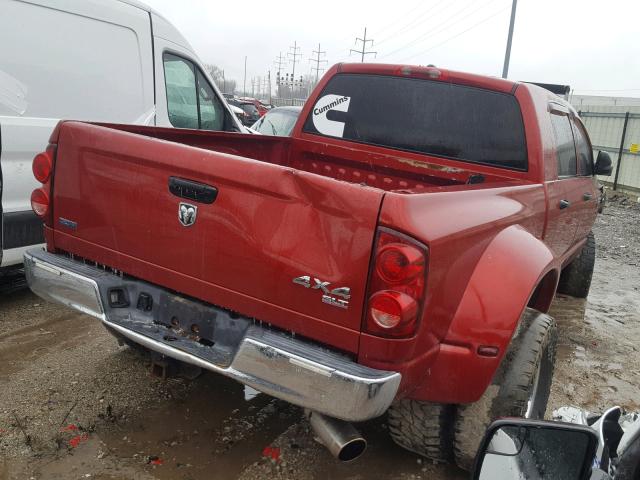 3D7MX49A08G110026 - 2008 DODGE RAM 3500 RED photo 4