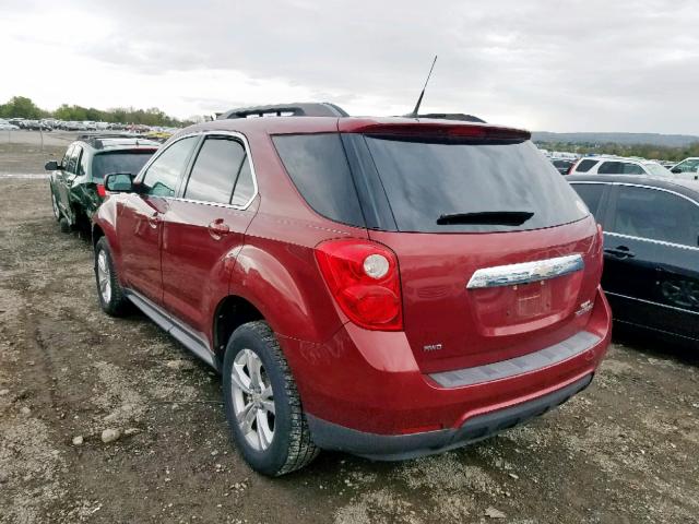 2GNFLEEKXC6242791 - 2012 CHEVROLET EQUINOX LT RED photo 3