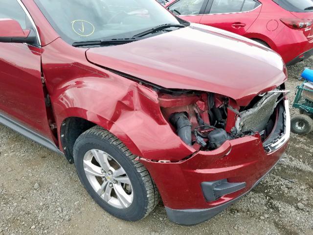 2GNFLEEKXC6242791 - 2012 CHEVROLET EQUINOX LT RED photo 9