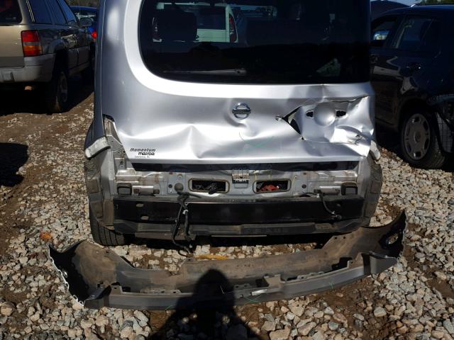 JN8AZ2KR4AT159593 - 2010 NISSAN CUBE BASE SILVER photo 9