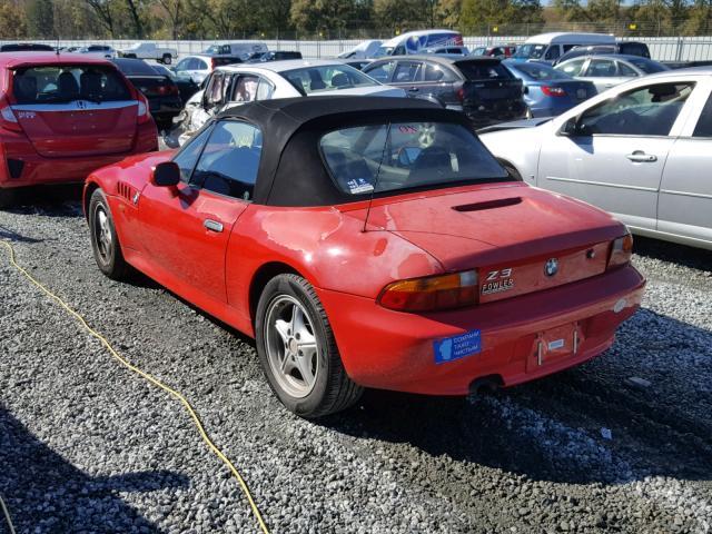 4USCH7327VLB80785 - 1997 BMW Z3 1.9 RED photo 3