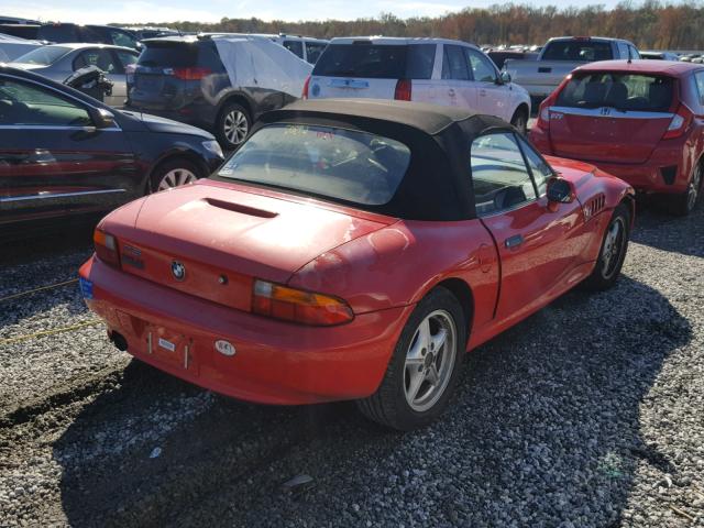 4USCH7327VLB80785 - 1997 BMW Z3 1.9 RED photo 4