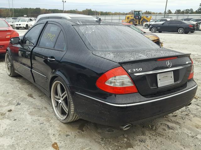 WDBUF56X88B348497 - 2008 MERCEDES-BENZ E 350 BLACK photo 3