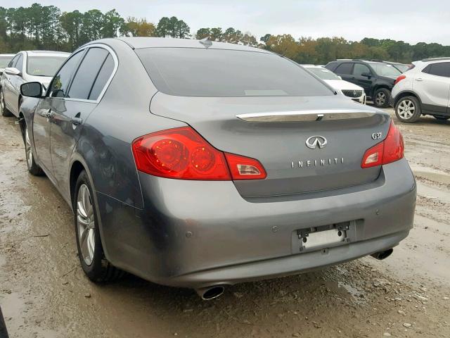 JN1CV6AP2DM726425 - 2013 INFINITI G37 BASE GRAY photo 3