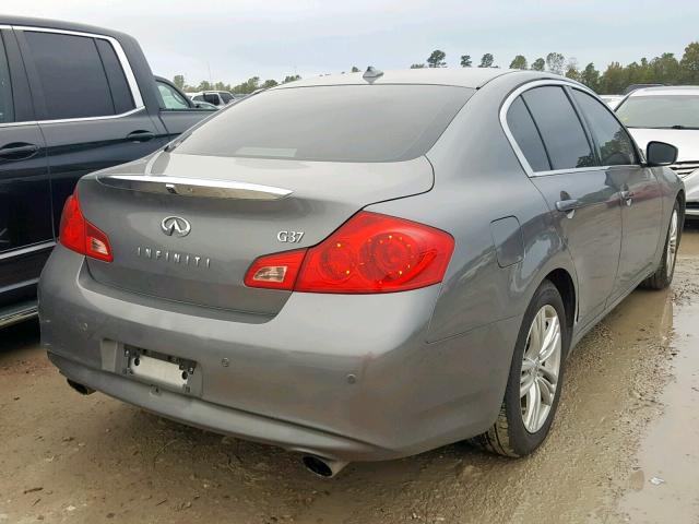 JN1CV6AP2DM726425 - 2013 INFINITI G37 BASE GRAY photo 4