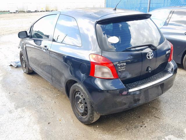 JTDJT923285213411 - 2008 TOYOTA YARIS BLACK photo 3