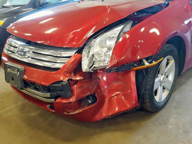 3FAHP07187R236165 - 2007 FORD FUSION SE RED photo 9