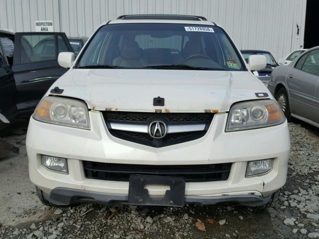 2HNYD18974H558519 - 2004 ACURA MDX TOURIN WHITE photo 9