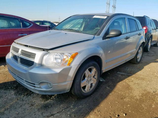 1B3HB48B17D213330 - 2007 DODGE CALIBER SX SILVER photo 2