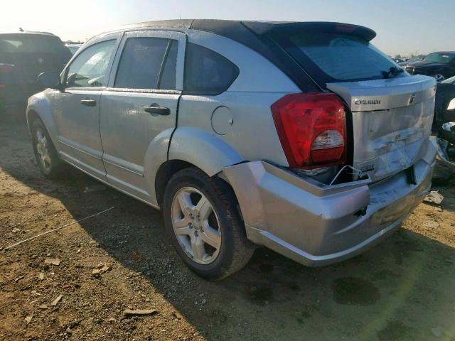 1B3HB48B17D213330 - 2007 DODGE CALIBER SX SILVER photo 3