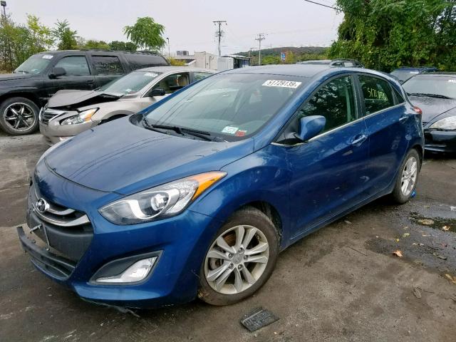 KMHD35LH4EU171451 - 2014 HYUNDAI ELANTRA GT BLUE photo 2