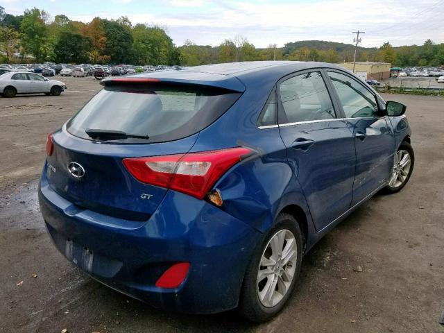 KMHD35LH4EU171451 - 2014 HYUNDAI ELANTRA GT BLUE photo 4