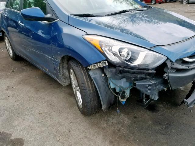 KMHD35LH4EU171451 - 2014 HYUNDAI ELANTRA GT BLUE photo 9