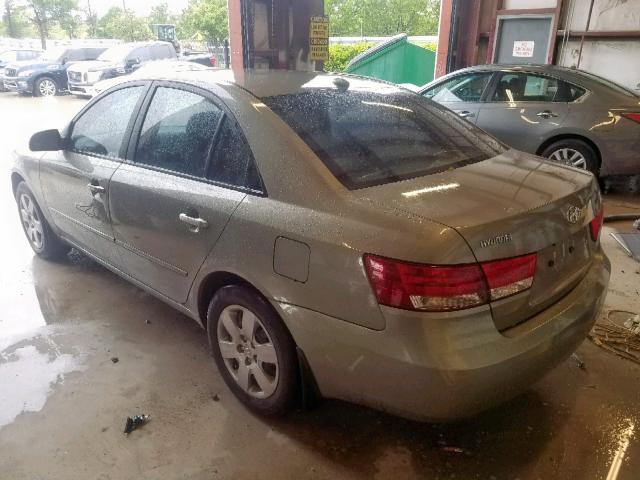 5NPET46C68H362807 - 2008 HYUNDAI SONATA GLS GREEN photo 3