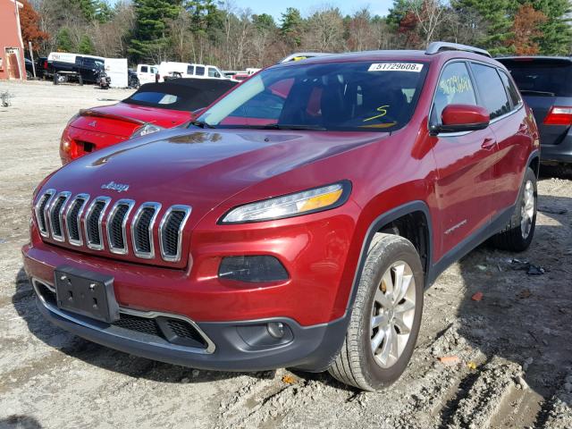 1C4PJMDS3EW187463 - 2014 JEEP CHEROKEE L RED photo 2