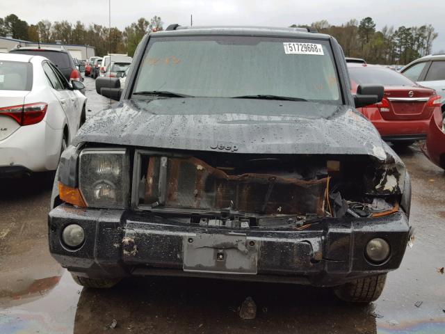 1J8HH48N36C175863 - 2006 JEEP COMMANDER BLACK photo 9