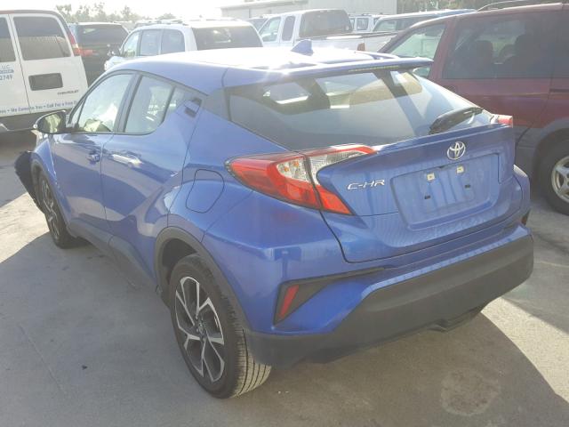 JTNKHMBX9J1001870 - 2018 TOYOTA C-HR XLE BLUE photo 3