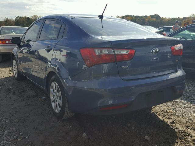 KNADM4A35G6574376 - 2016 KIA RIO LX BLUE photo 3