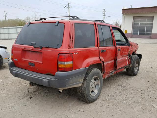 1J4GZ58S7VC712898 - 1997 JEEP GRAND CHER RED photo 4