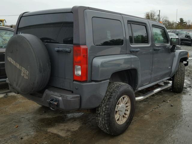 5GTEN13EX88103923 - 2008 HUMMER H3 GRAY photo 4