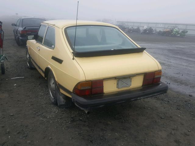 YS3AG33S7C2007284 - 1982 SAAB 900 YELLOW photo 3