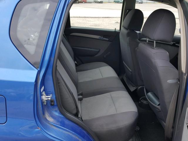 KL1TD66EX9B330423 - 2009 CHEVROLET AVEO LS BLUE photo 6