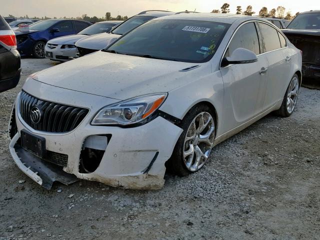 2G4GU5GX0E9214854 - 2014 BUICK REGAL GS WHITE photo 2