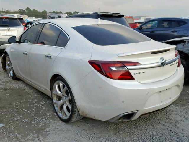 2G4GU5GX0E9214854 - 2014 BUICK REGAL GS WHITE photo 3