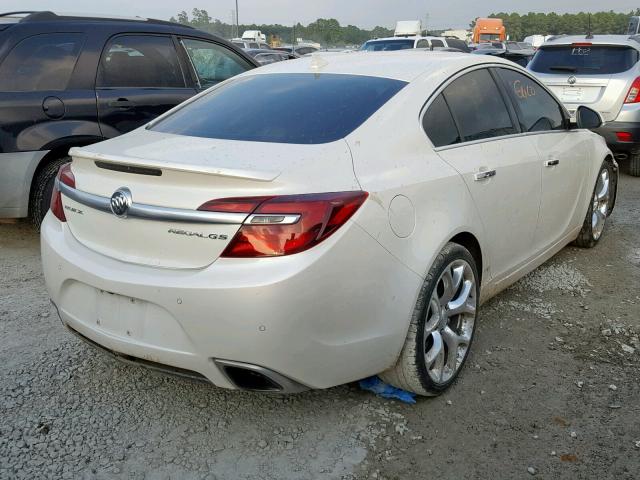 2G4GU5GX0E9214854 - 2014 BUICK REGAL GS WHITE photo 4