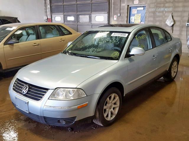 WVWPD63B14E287019 - 2004 VOLKSWAGEN PASSAT GLS BLUE photo 2