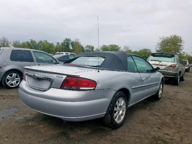 1C3EL75R26N182233 - 2006 CHRYSLER SEBRING GT SILVER photo 4