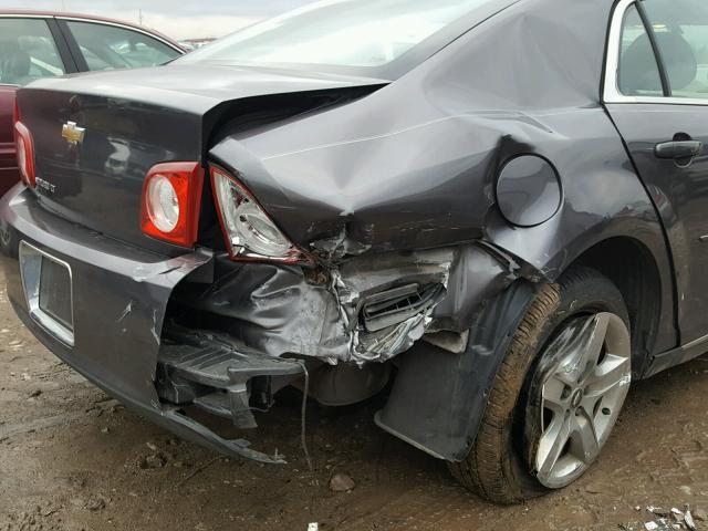 1G1ZC5EB2A4142827 - 2010 CHEVROLET MALIBU 1LT CHARCOAL photo 9